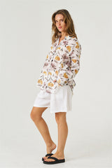 Worthier the Label-Asta linen flower print top