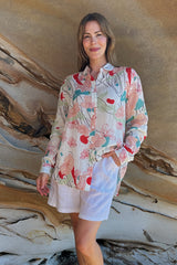 Worthier the Label-Romy Flower Print Linen Shirt