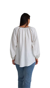 Worthier the Label Kai linen top -White