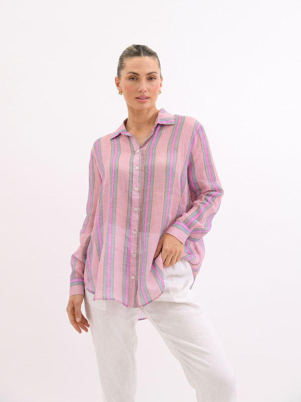 Summer Crush Linen Shirt Pink