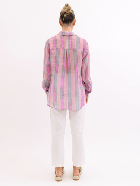 Summer Crush Linen Shirt Pink