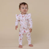 Butterfly Organic Romper with Frill