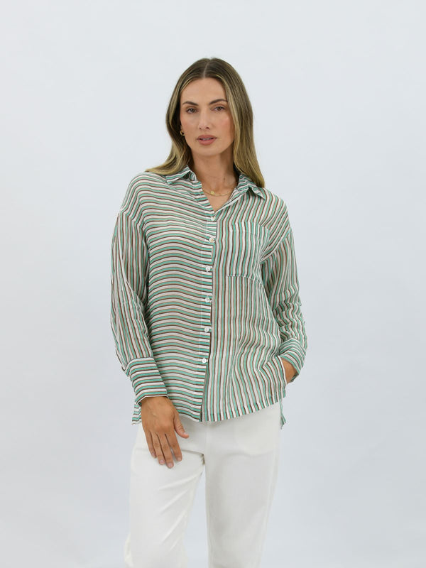 Elliot Striped Linen Shirt