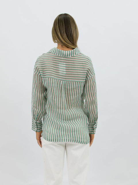 Elliot Striped Linen Shirt