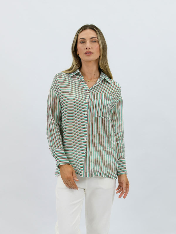 Elliot Striped Linen Shirt