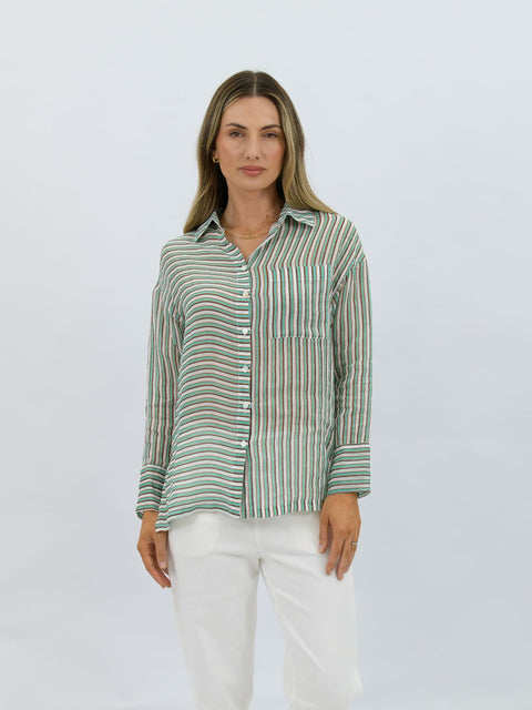 Elliot Striped Linen Shirt