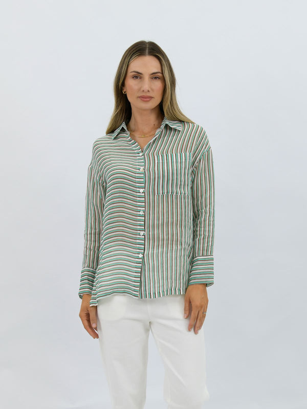 Elliot Striped Linen Shirt