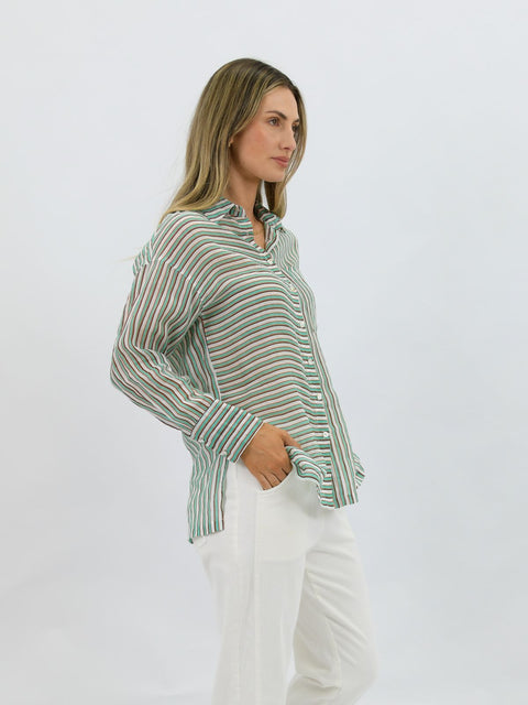 Elliot Striped Linen Shirt