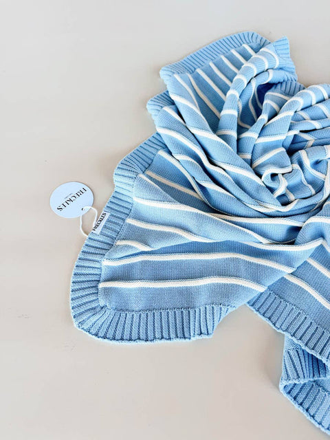 Raised Stripe Blanket Arctic