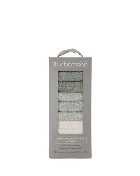 Baby Towelling Washer 10PK - Turtle Bay