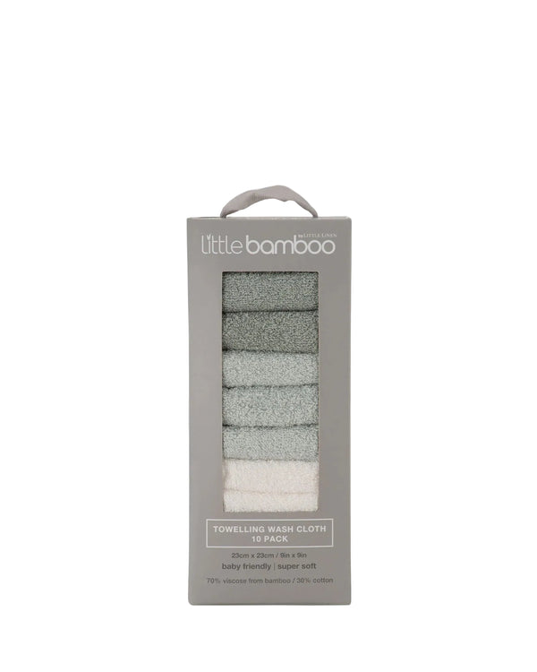 Baby Towelling Washer 10PK - Turtle Bay