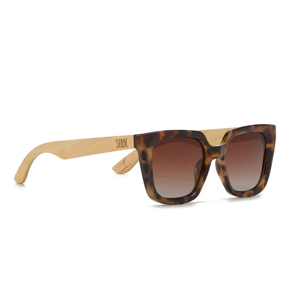 SOLUNA MOCHA TORT l Polarised Sunglass l Wooden Arms
