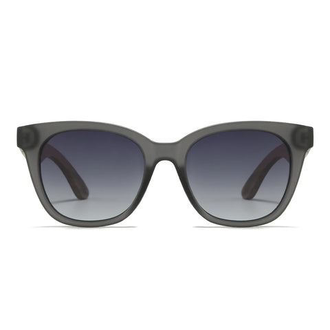 LILA GRACE CHARCOAL GREY l Black Gradient Lens l Walnut Arms