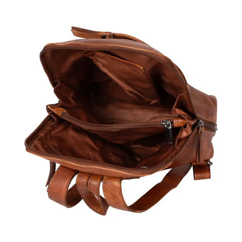 Leather Backpack Perth - Cognac