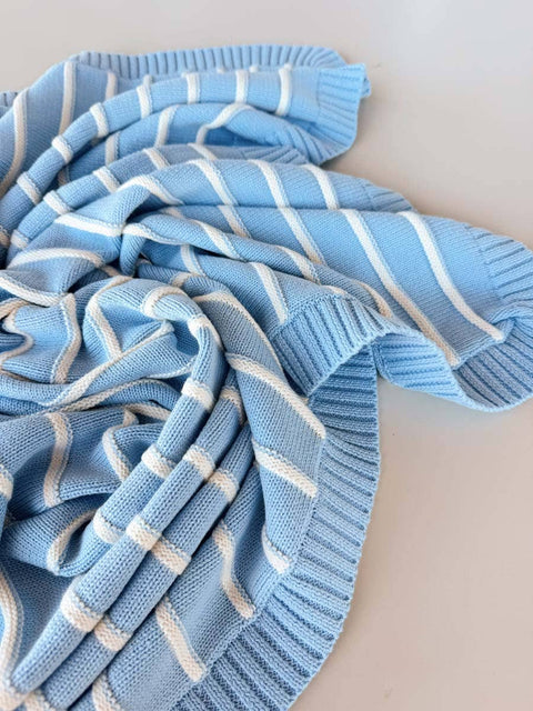 Raised Stripe Blanket Arctic