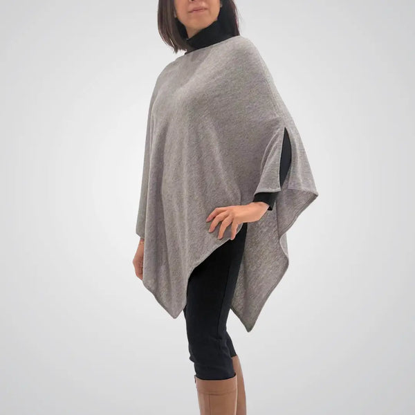 Pearl Poncho-Light Grey