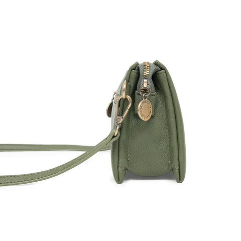Edie Black Crossbody Bag-Dark Olive