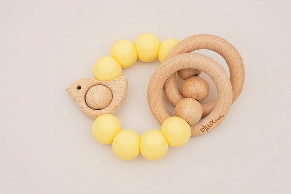 Chirpy Wooden & Silicone Baby Teether