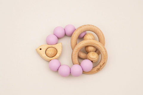 Chirpy Wooden & Silicone Baby Teether