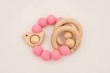 Chirpy Wooden & Silicone Baby Teether