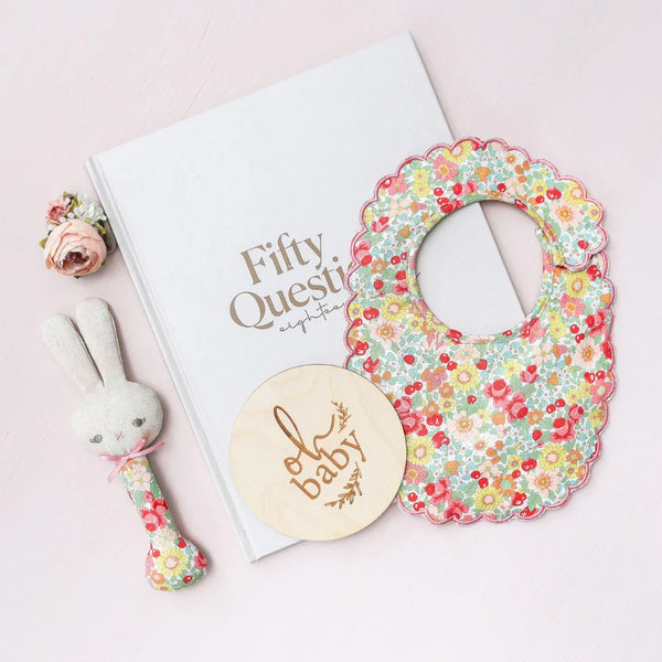 Baby Bunny Stick Rattle Spring Blossom