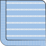 Raised Stripe Blanket Arctic