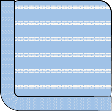 Raised Stripe Blanket Arctic