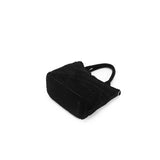 Black Caviar Designs- Arielle Black 2 Piece Suede Top Handle