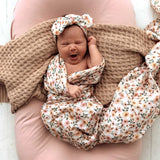 Snuggle Hunny- Spring Floral Organic Muslin Wrap