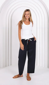 Charlie Barrel Pants Navy