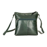 Maple Bottle Green Leather Crossbody Shoulder Bag