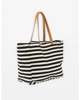 Bodrum Tote  Black Stripe