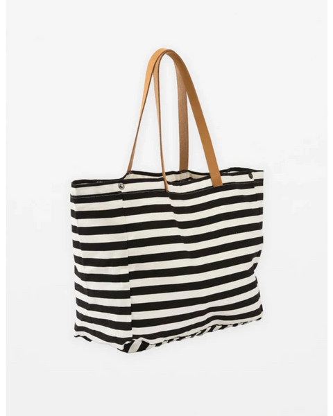 Bodrum Tote  Black Stripe