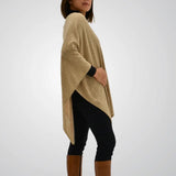 Pearl Poncho-Oatmeal