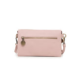 Edie Black Crossbody Bag-Pink