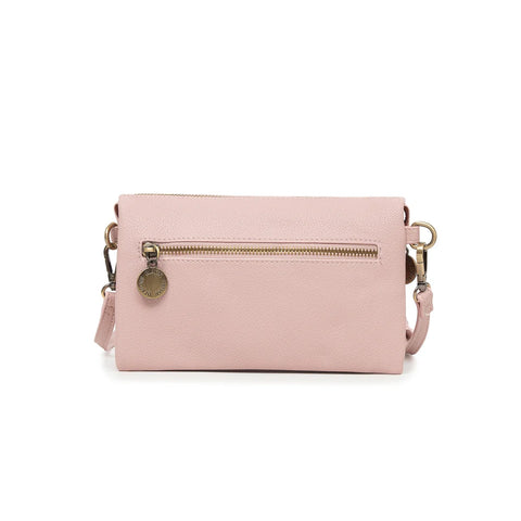 Edie Black Crossbody Bag-Pink