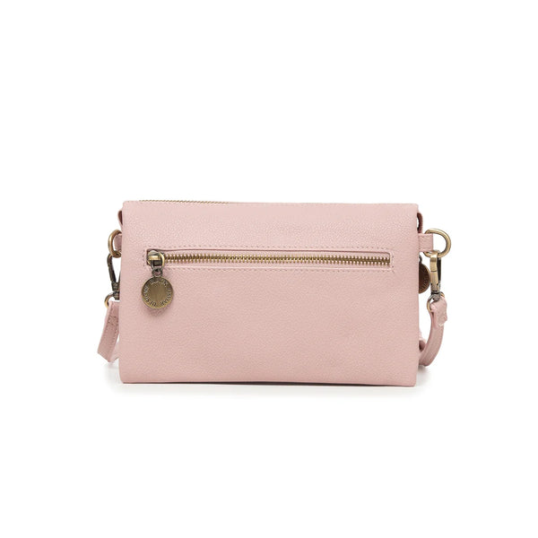 Edie Black Crossbody Bag-Pink