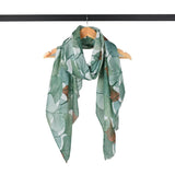 Ginkgo Leaf Scarf Green