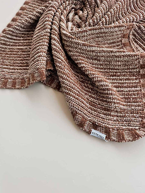 Chunky Knit Blanket Chocolate