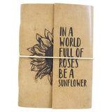Leather Notebook-Sunflower