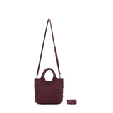 Riviera Burgundy 2 Piece Mini Tote Handbag
