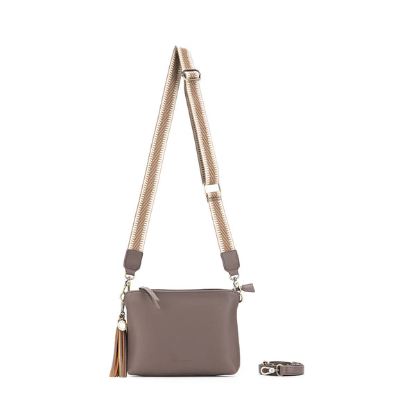Maggie Deep Stone 3 Compartment Crossbody Bag