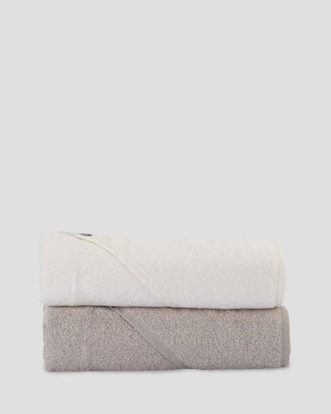 Hooded Towel 2PK - Stone Grey