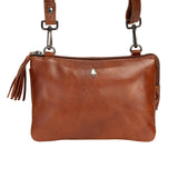 Mia Leather Cross Body Bag Cognac