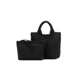 Riviera Black 2 Piece Mini Tote Handbag