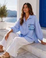 Nine Nine One Shirt-Blue