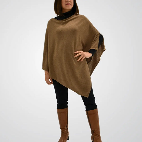 Pearl Poncho-Caramel