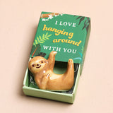 Lisa Angel-Tiny Matchbox Ceramic Sloth Token