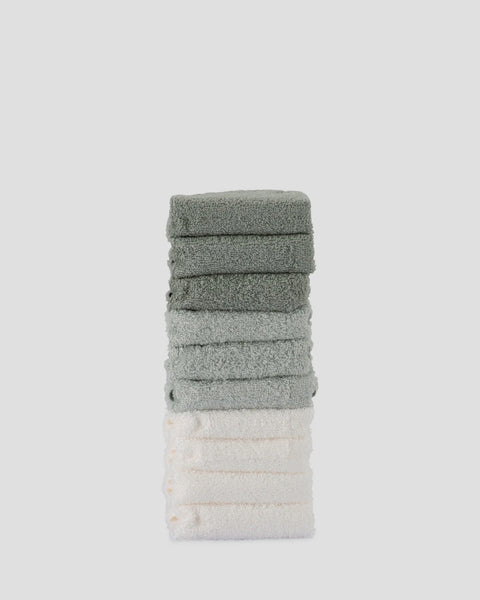 Baby Towelling Washer 10PK - Turtle Bay