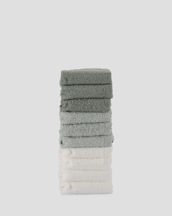 Baby Towelling Washer 10PK - Turtle Bay